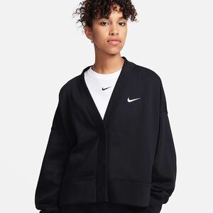 Nike Black V-Neck Cardigan
